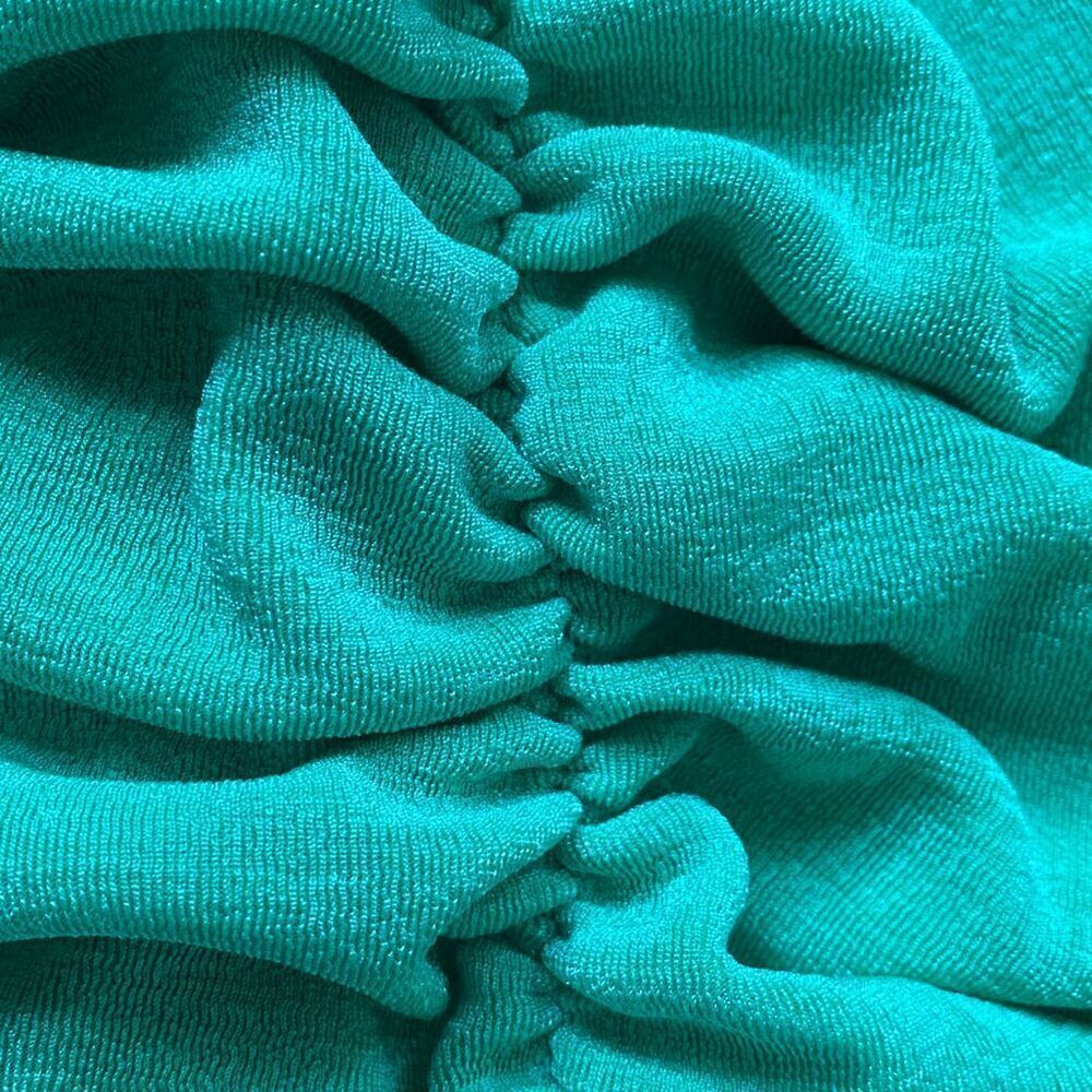 OLIVACEOUS S ruched green slinky dress - Picture 4 of 5